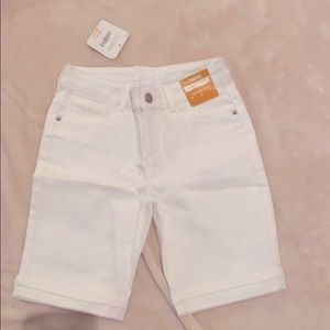Gymboree white jean Bermuda shorts